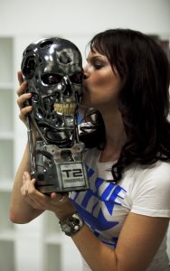 Michele Boyd with Terminator Bust