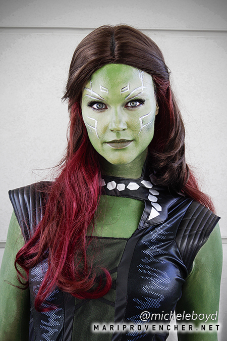 Gamora from Guardians of the Galaxy cosplay by Michele Boyd at SDCC 2015