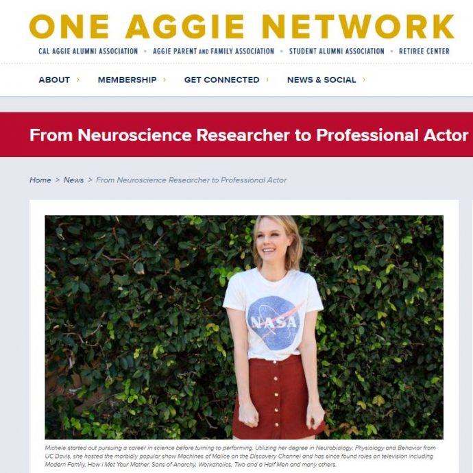 From Neuroscience Researcher to Professional Actor: Michele Boyd in UCDavis One Aggie Network